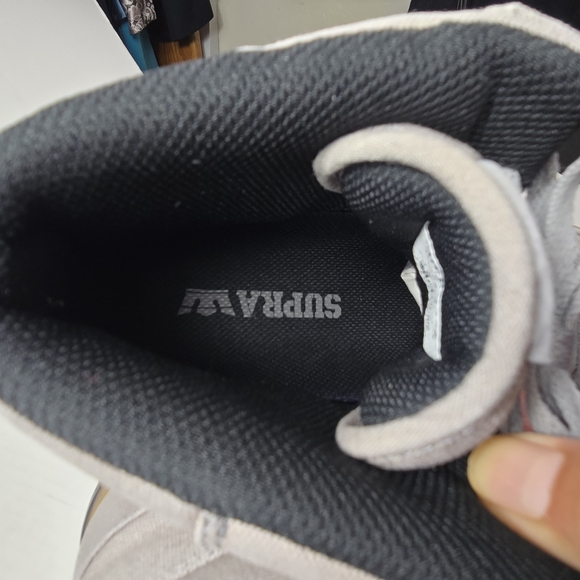 Supra Charcoal Canvas High-Top Sneakers - Picture 8 of 10